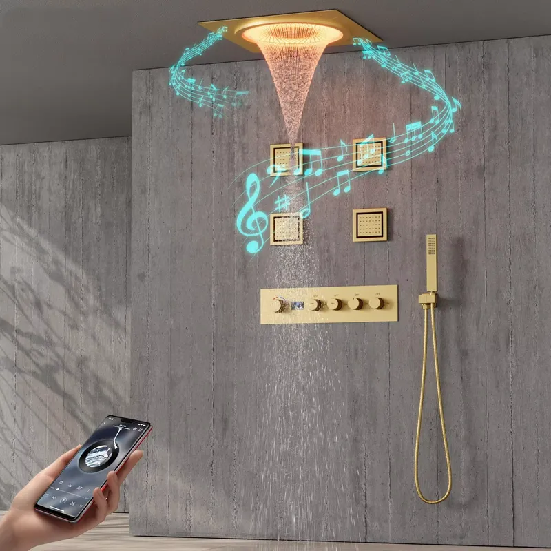 Spa & Wellness Retreat - Slimme LED Doucheset Badkamer Muziek Verborgen