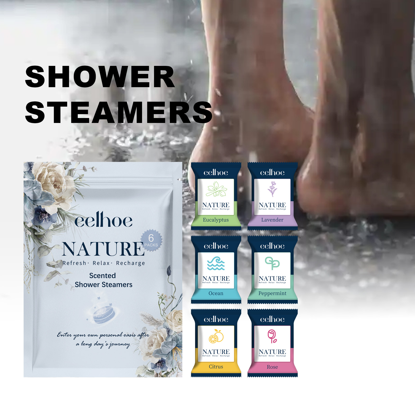 Shower Steamer Tablet - EELHOE Douchestomer Tablet Voedend Schoon Vuil