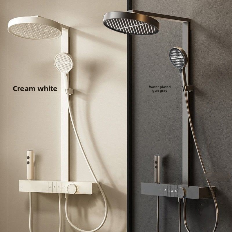 Spa & Wellness Retreat - Thermostatisch wandmontage douchesysteem, naadloze spa-ambiance, hoge