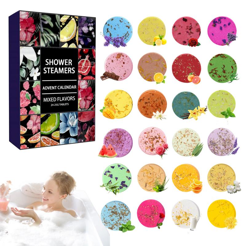 Shower Steamer Tablet - 24 Stuks Douche Steamers Adventskalender Kit