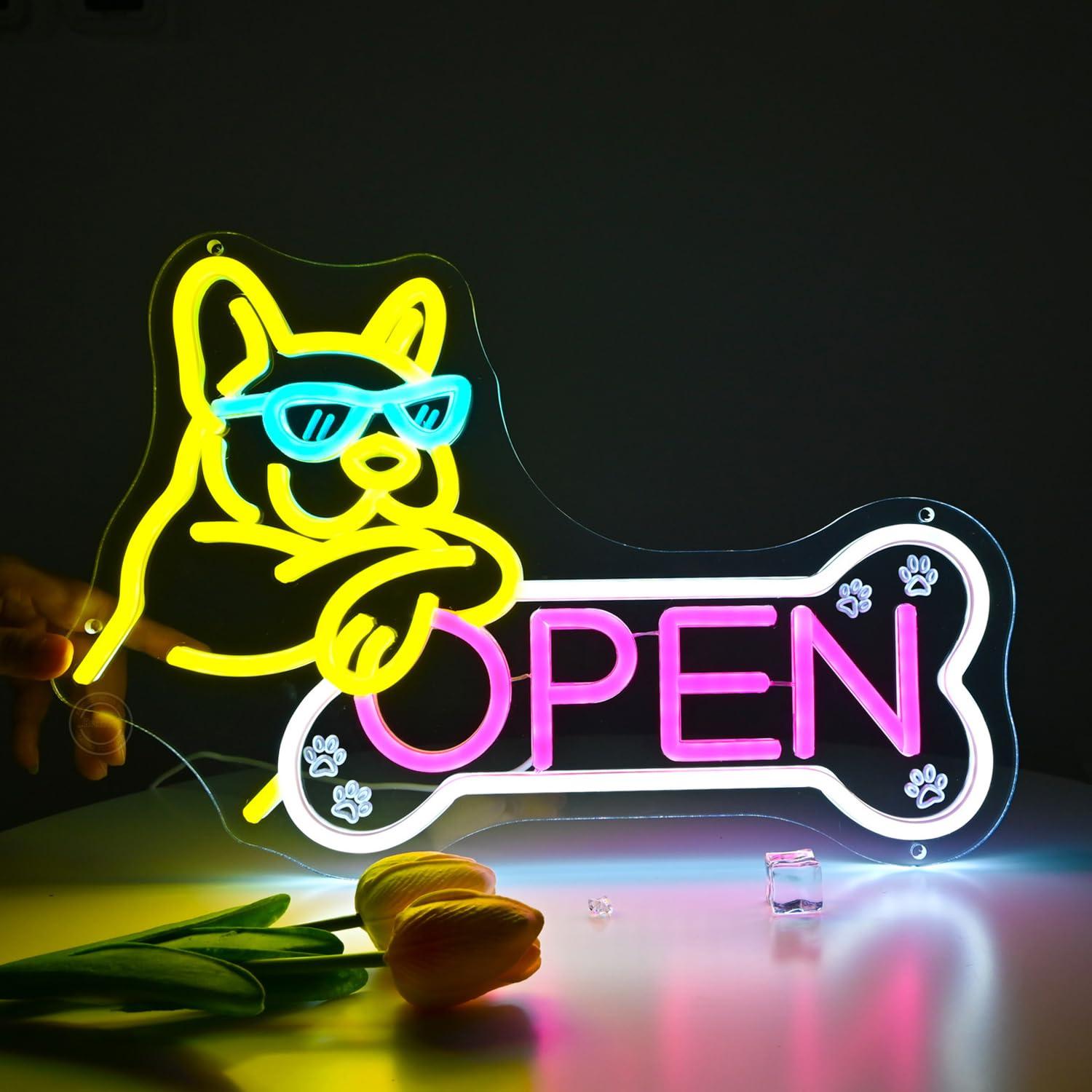 Spa & Wellness Retreat - Open Neon Lichtreclame voor dierenwinkel, USB